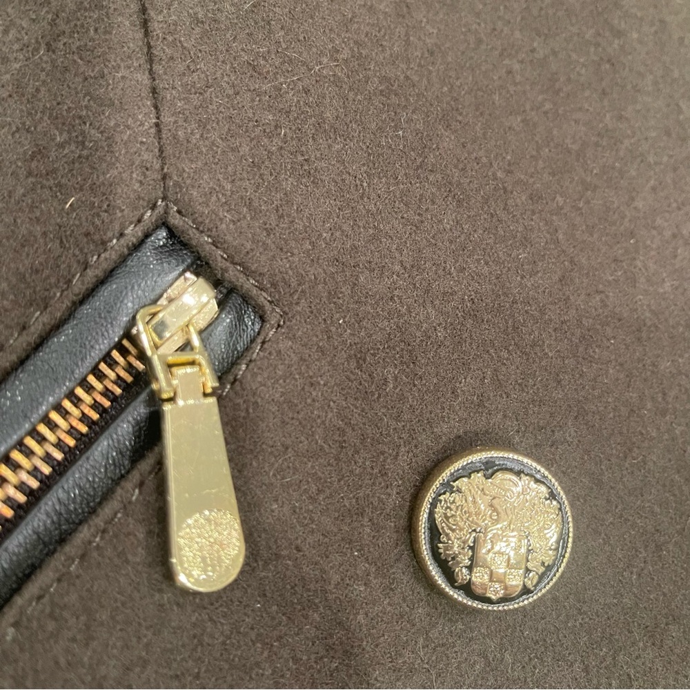 Vince Camuto double breasted dark green pea coat - Picture 9 of 16